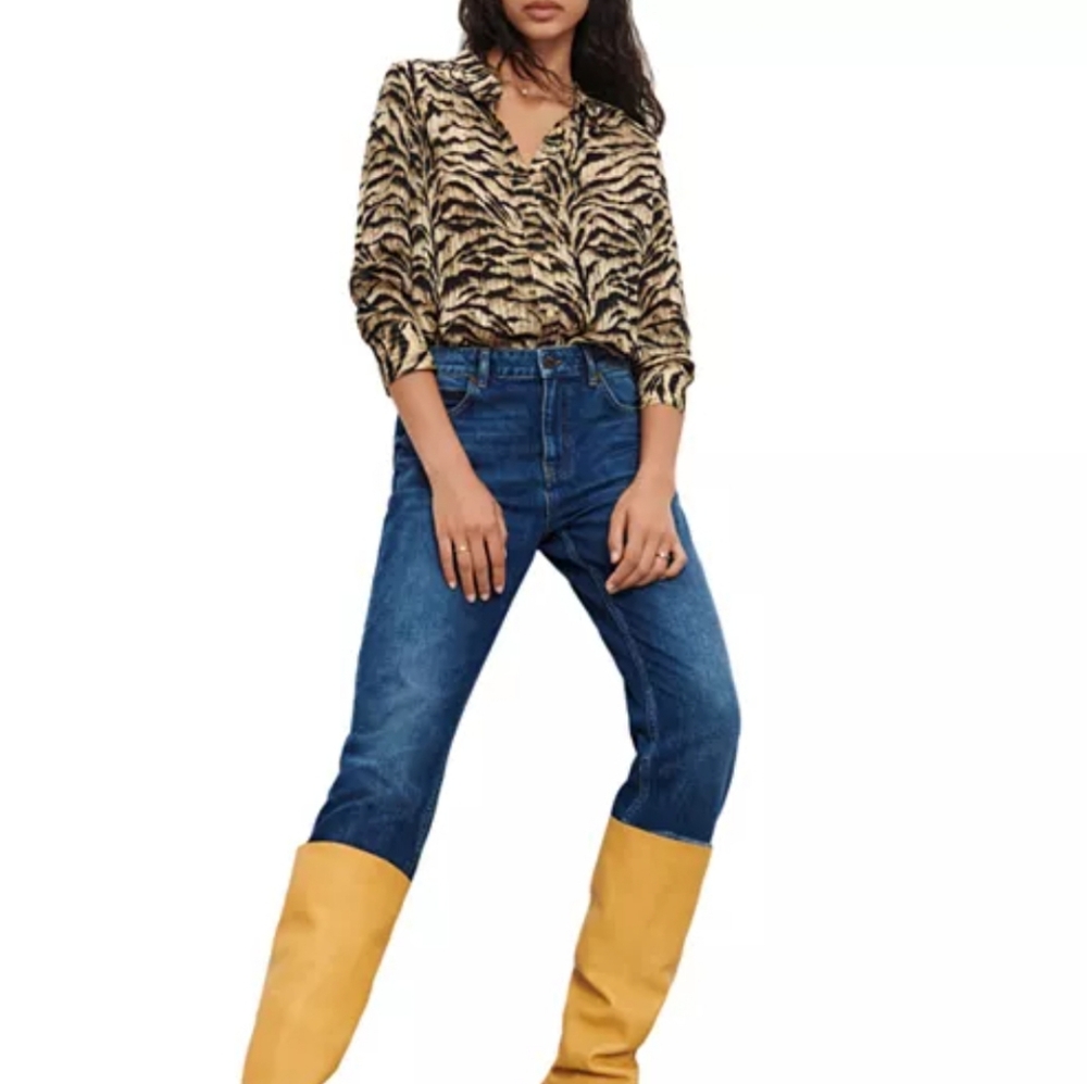 BA&SH | $240 Isaac Zebra Print Blouse - Picture 4 of 12
